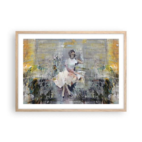 Plakat w ramie jasny dąb - Klasyczna i nowoczesna - 70x50 cm