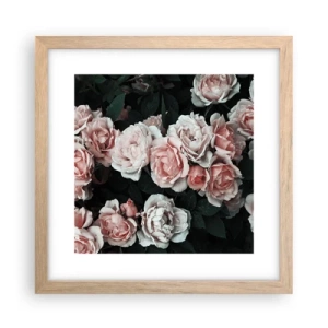 Plakat w ramie jasny dąb - Różany ansamble - 30x30 cm