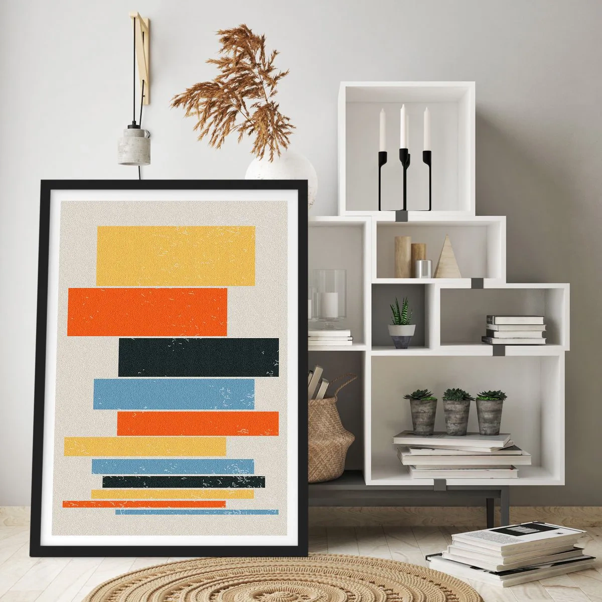 Plakat w czarnej ramie - Zapis muzyki - 70x100 cm