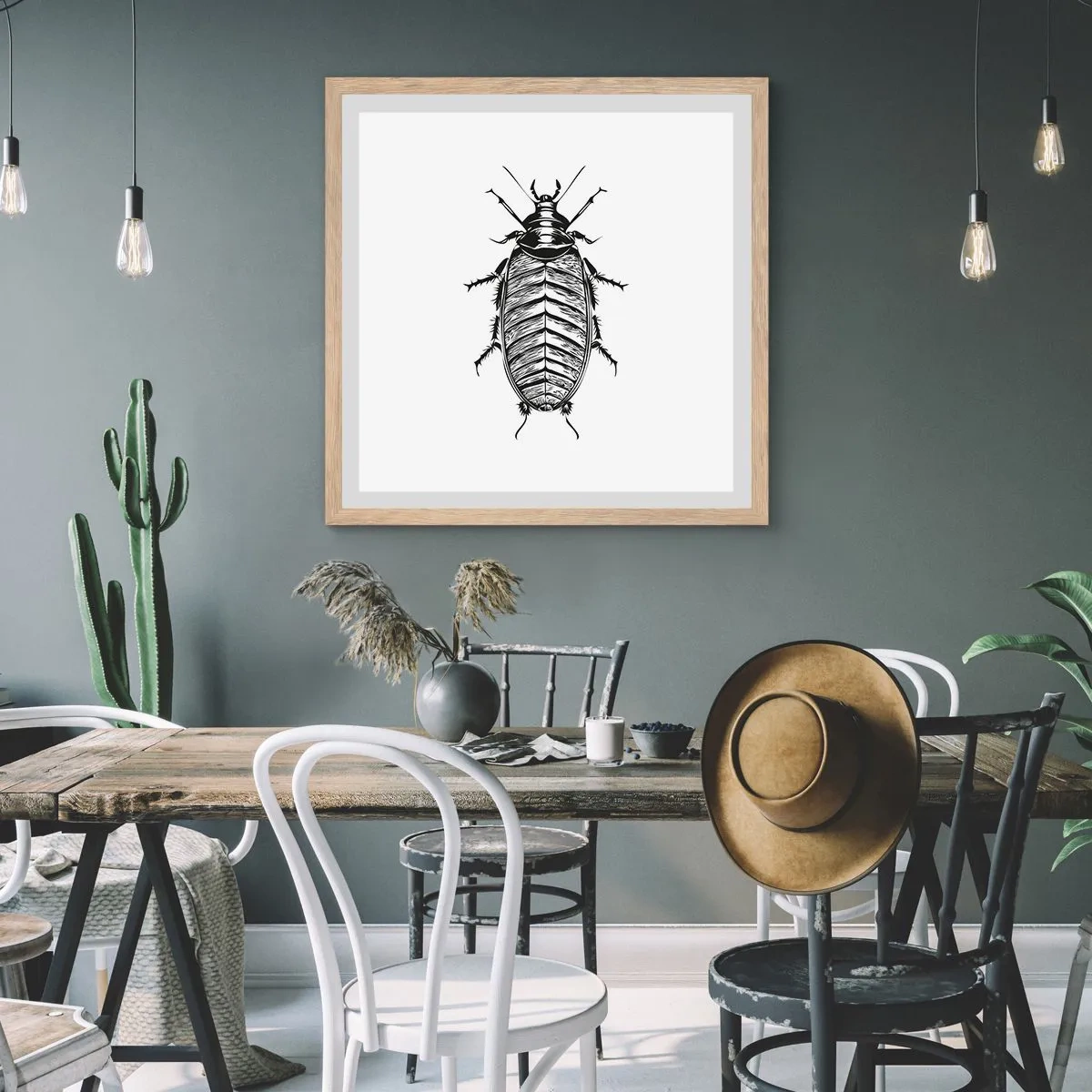 Plakat w ramie jasny dąb - Co za okaz! - 30x30 cm