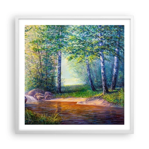Plakat w białej ramie - Sielankowa sceneria - 60x60 cm