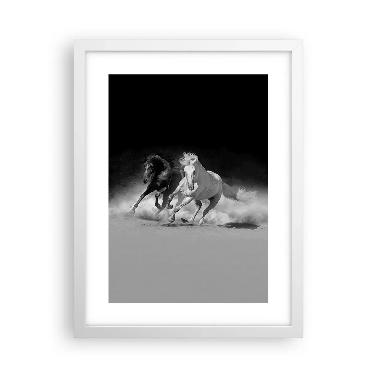 Plakat w białej ramie - Galop wolności - 30x40 cm