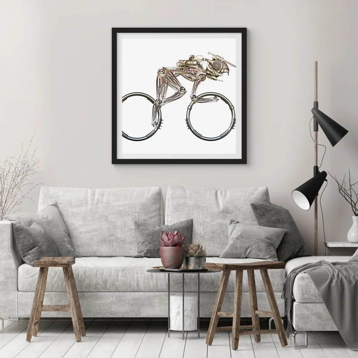 Plakat w czarnej ramie - Wspaniała maszyna - 50x50 cm