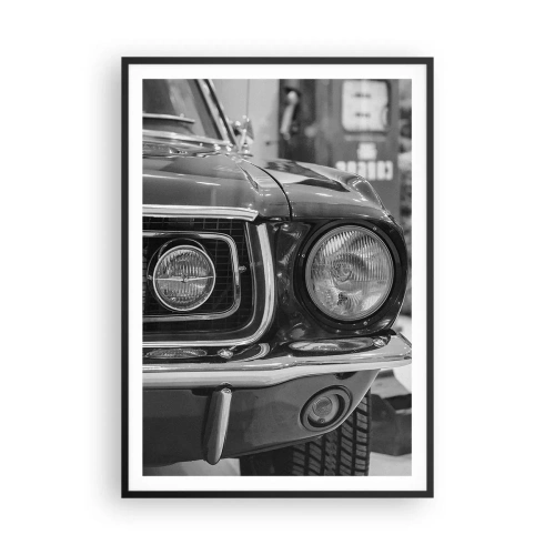 Plakat w czarnej ramie - Ostra jazda - 70x100 cm