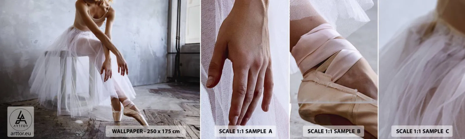 Fototapeta Próbka Samoprzylepna Deluxe Sticker - Zanim zabłysną światła rampy - Baletnica, Balet, Taniec - 100x30 cm