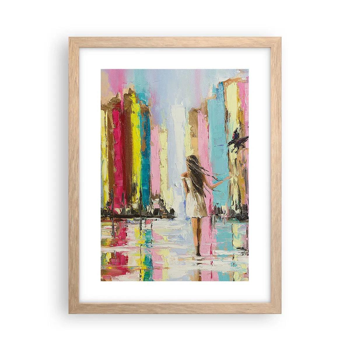 Plakat w ramie jasny dąb - Idż za mną - 30x40 cm