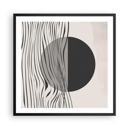 Plakat w czarnej ramie - Kompozycja połowiczna - 60x60 cm