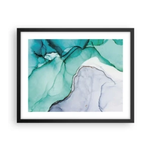 Plakat w czarnej ramie - Studium w turkusie - 50x40 cm