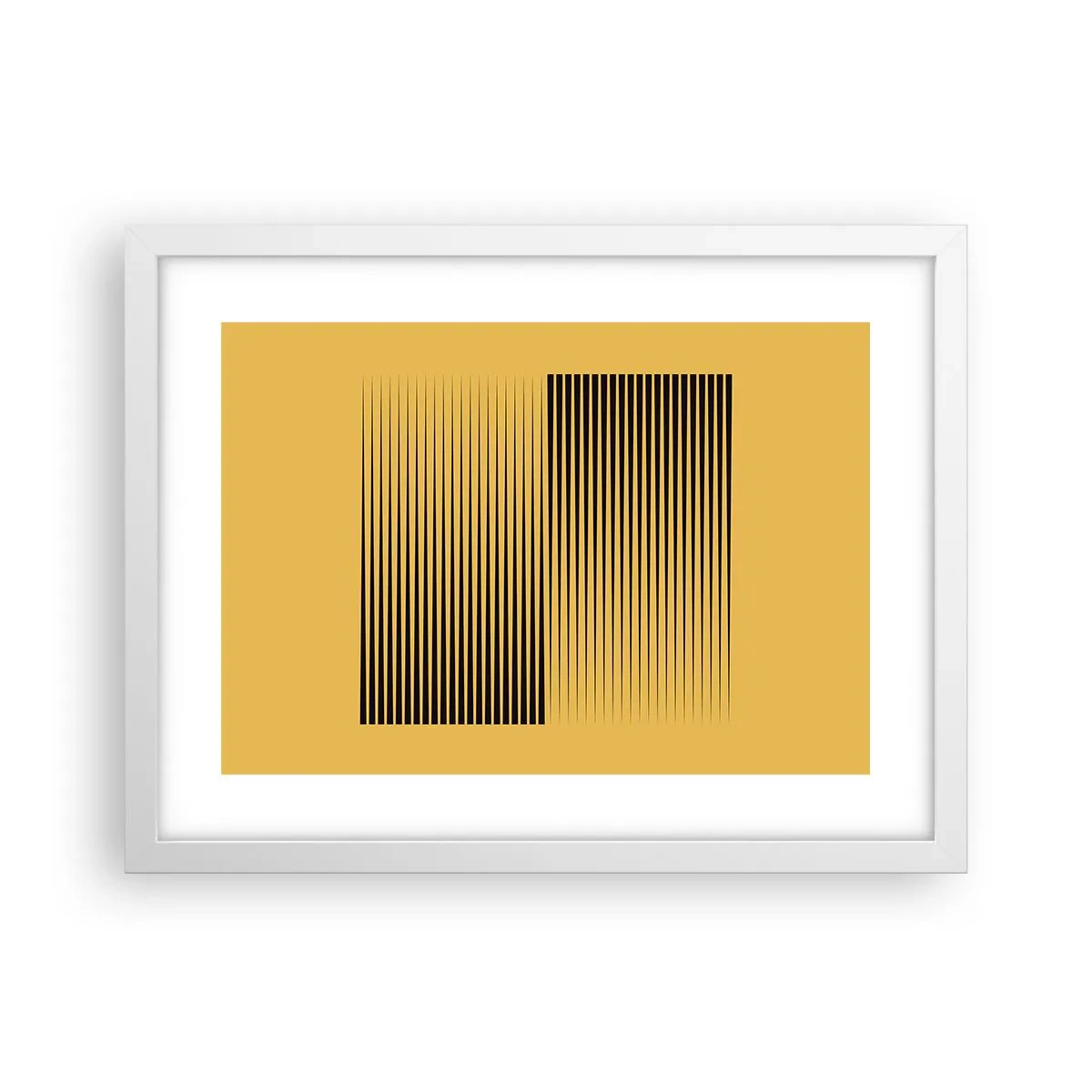 Plakat w białej ramie - Kwadratura przeciwieństw - 40x30 cm