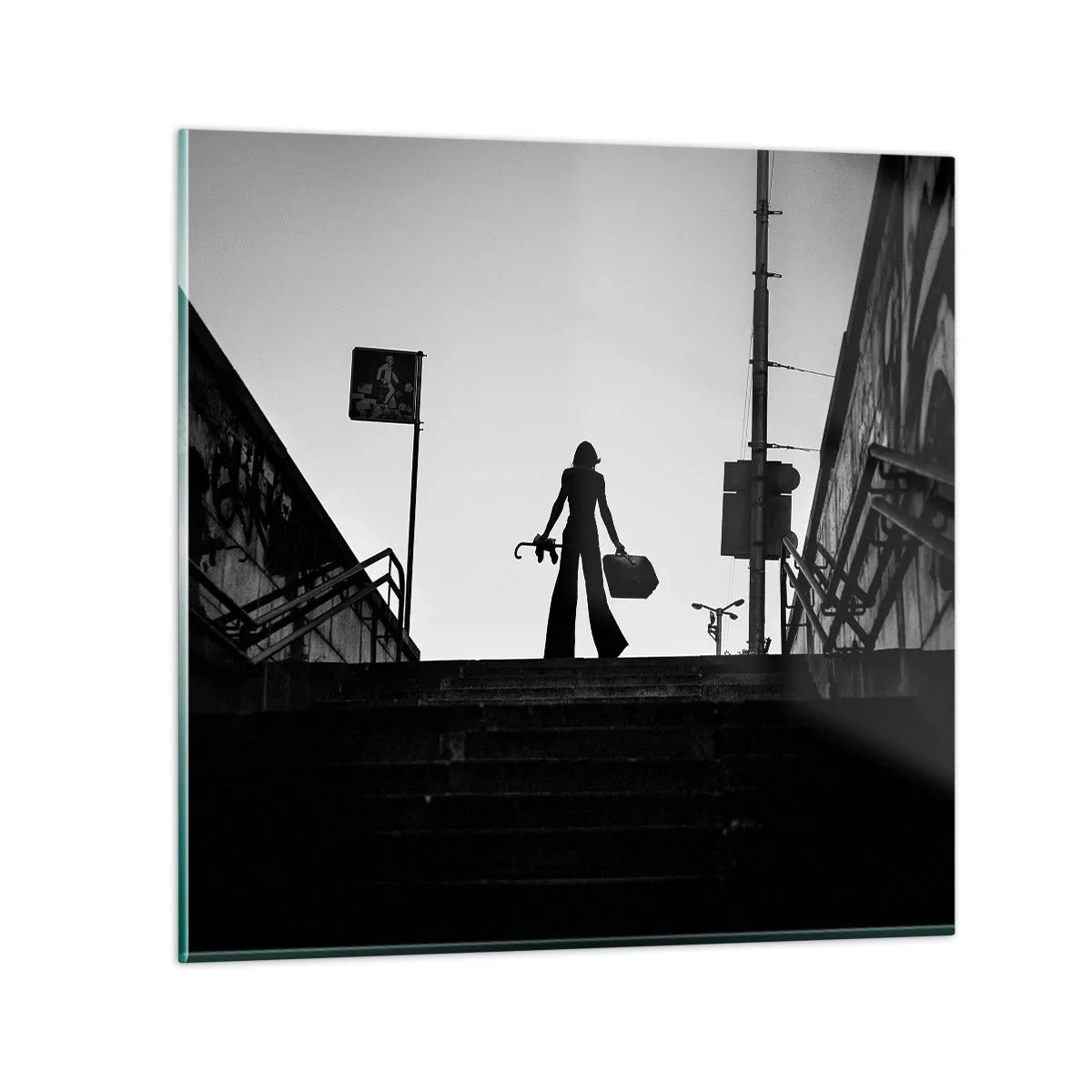 Obraz na szkle - Miejska wędrówka - 40x40 cm