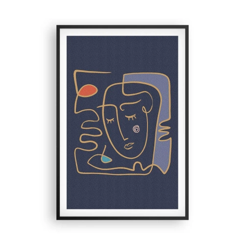 Plakat w czarnej ramie - W zamyśleniu - 61x91 cm