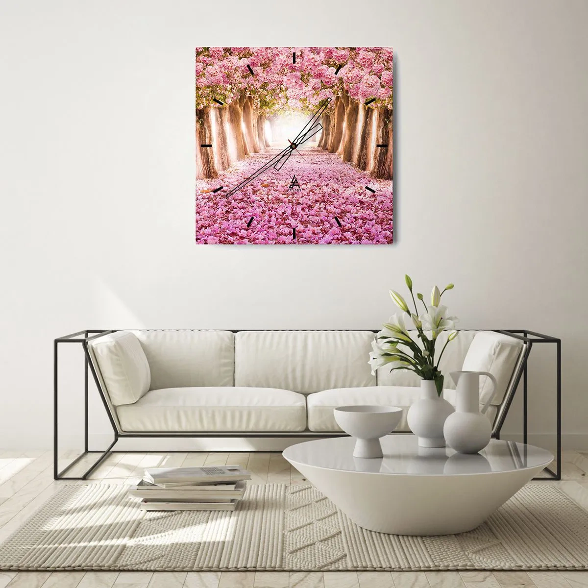 Zegar ścienny - Droga do raju - 40x40 cm