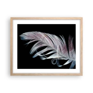 Plakat w ramie jasny dąb - Pomyśl o dotyku - 50x40 cm