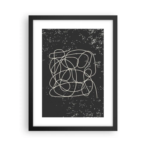 Plakat w czarnej ramie - Błądzenie myśli - 30x40 cm