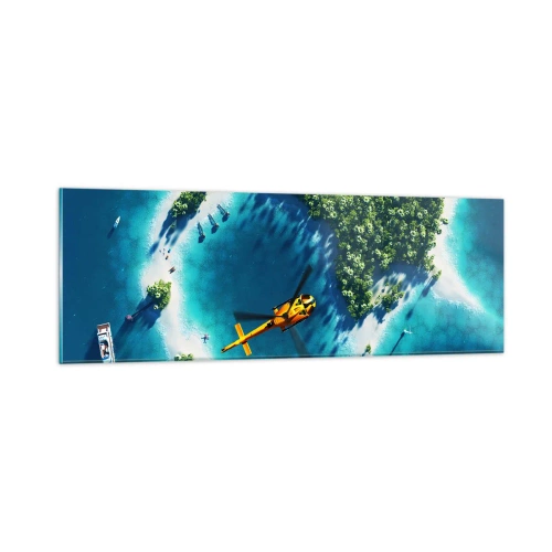 Obraz na szkle - Kup sobie wyspę - 90x30 cm