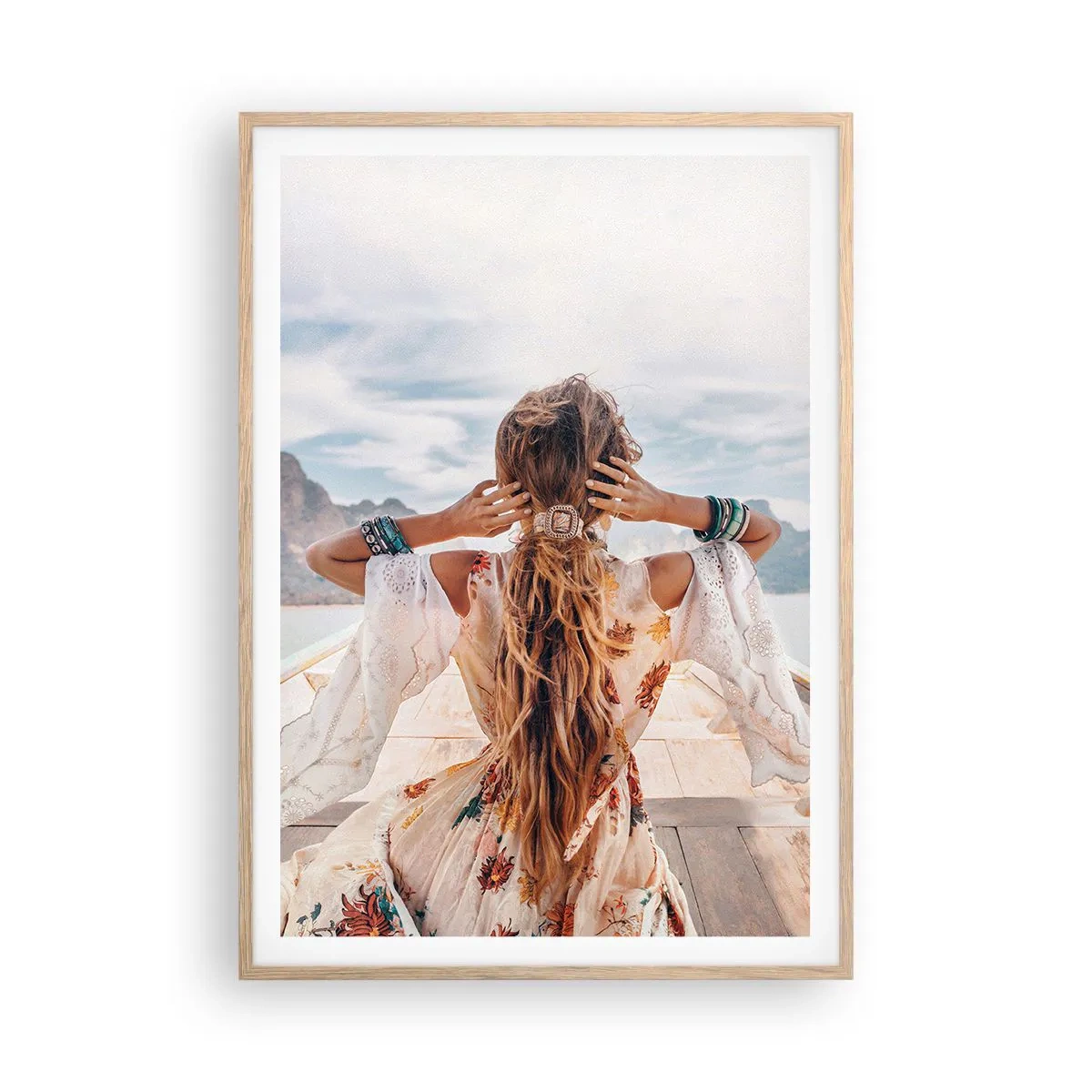 Plakat w ramie jasny dąb - W drodze ku szczęściu - 70x100 cm