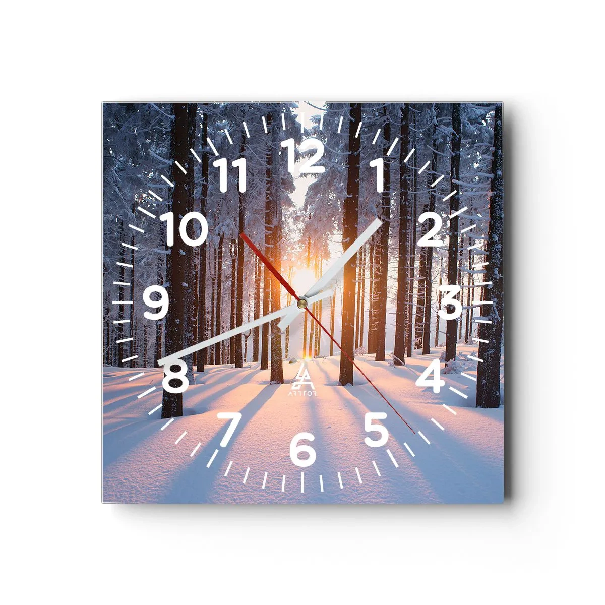 Zegar ścienny - Wyraźnie czarno na białym - 30x30 cm