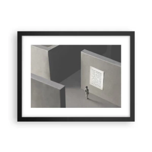 Plakat w czarnej ramie - Ale gdzie jestem? - 40x30 cm