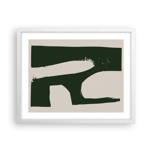 Plakat w białej ramie - Zatoki bieli - 50x40 cm