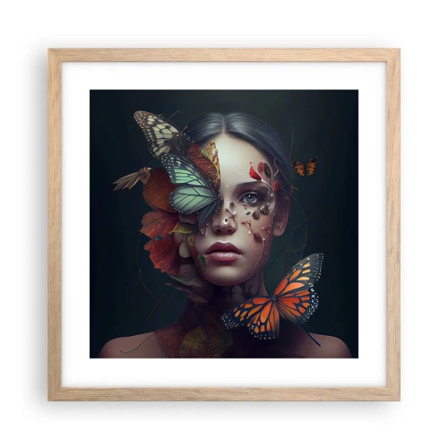 Plakat w ramie jasny dąb - Cudowna metamorfoza - 40x40 cm