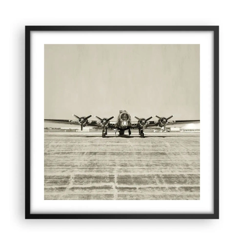 Plakat w czarnej ramie - Jak zawsze gotowy - 50x50 cm