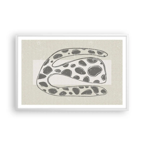 Plakat w białej ramie - Przedziwne stworzenie - 91x61 cm