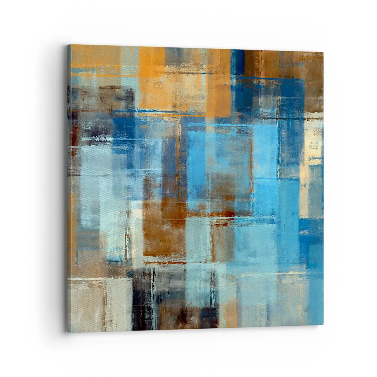 Obraz na płótnie - Przez błękitną zasłonę - 70x70 cm