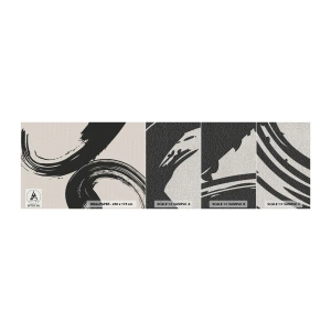 Fototapeta Próbka Premium Canvas - Zamaszyście i koliście - Sztuka, Pędzel, Minimalizm - 100x30 cm
