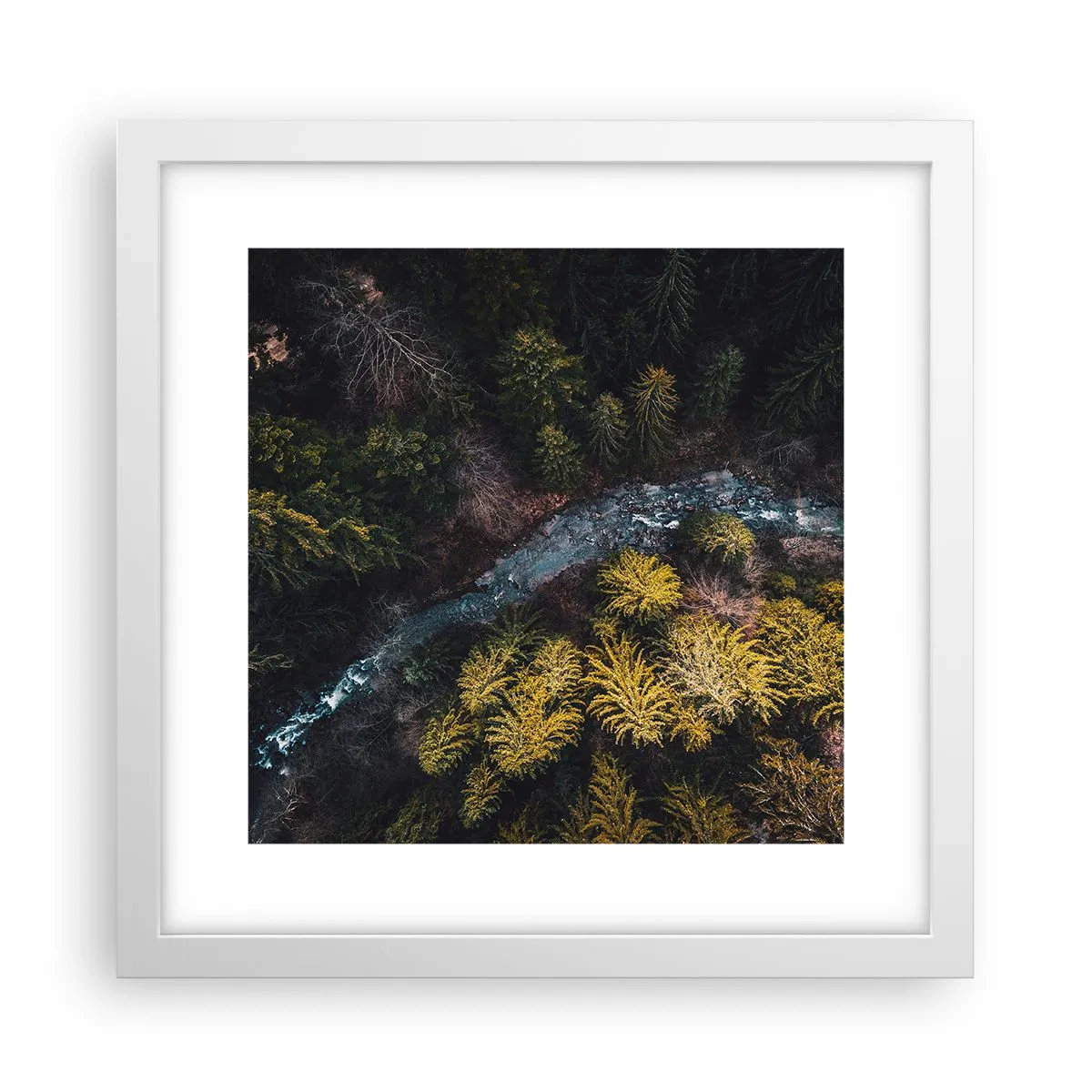 Plakat w białej ramie - Szybko, coraz szybciej - 30x30 cm