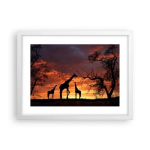 Plakat w białej ramie - Mała kolacja w gronie najbliższych - 40x30 cm
