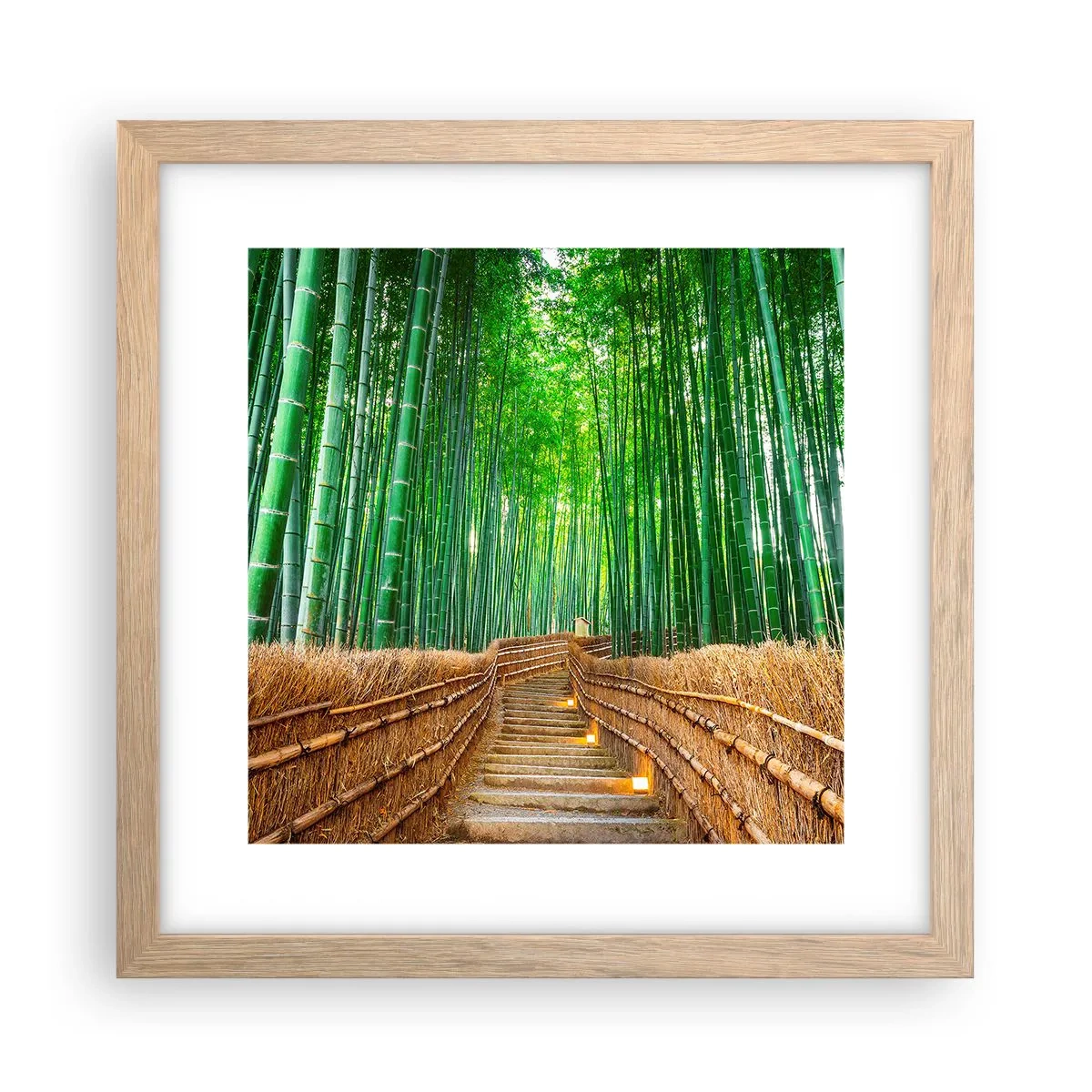 Plakat w ramie jasny dąb - Esencja azjatyckiej natury - 30x30 cm