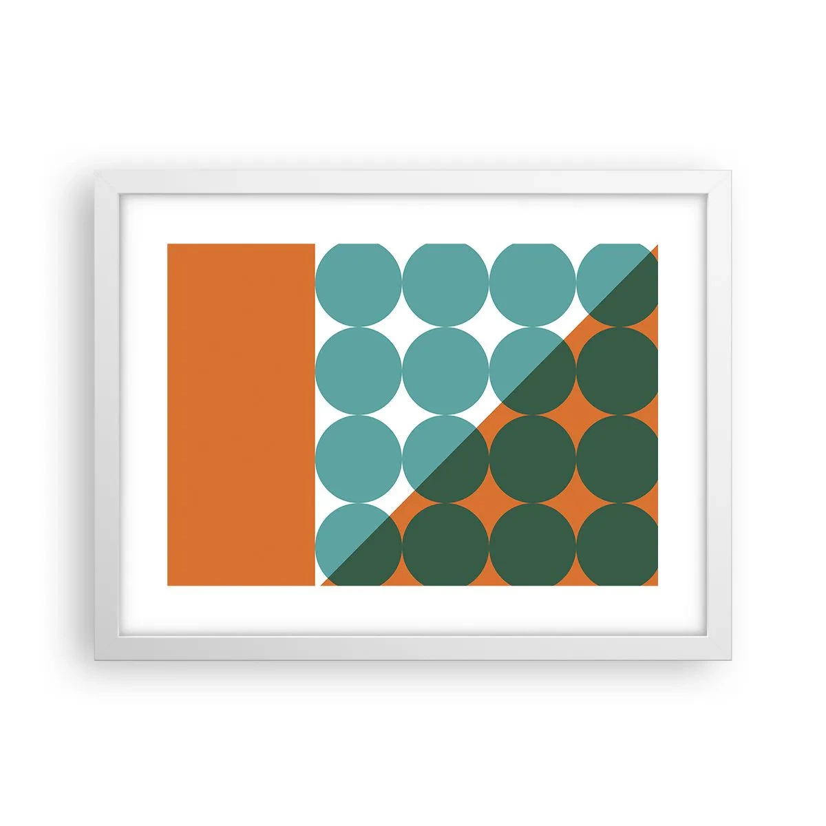 Plakat w białej ramie - W górę i na skos - 40x30 cm