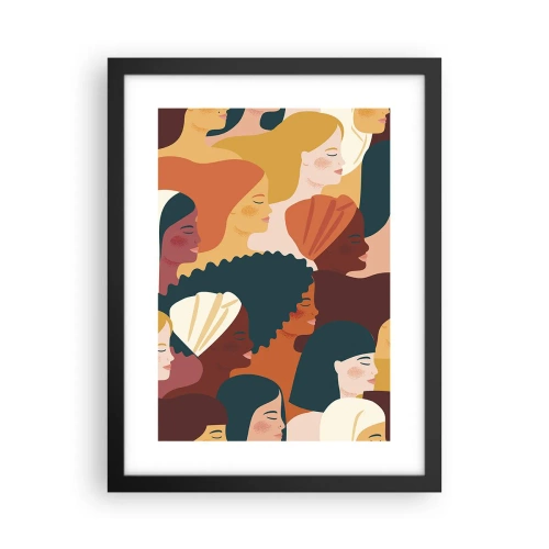 Plakat w czarnej ramie - Tylko kobiecość - 30x40 cm