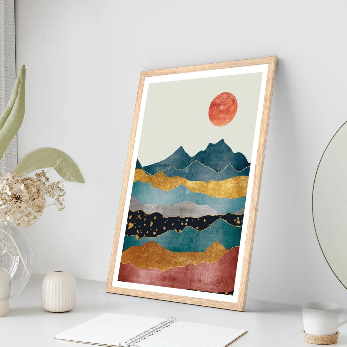 Plakat w ramie jasny dąb - Przekrój świata - 61x91 cm