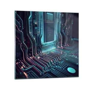 Obraz na szkle - Tak sobie myślę… - 50x50 cm