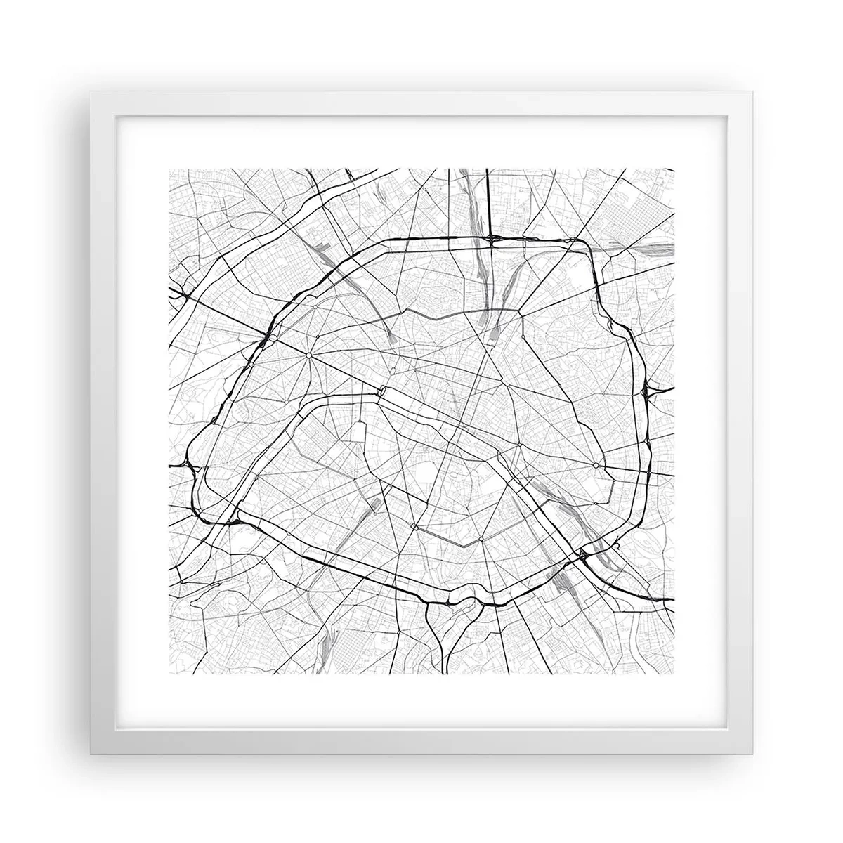 Plakat w białej ramie - Kwiat Paryża - 40x40 cm