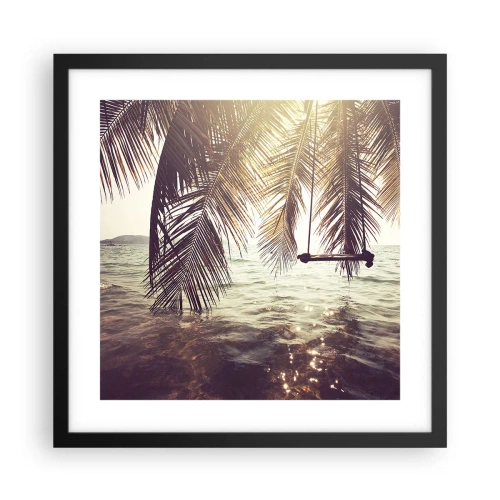 Plakat w czarnej ramie - Można bujać w obłokach do woli - 40x40 cm