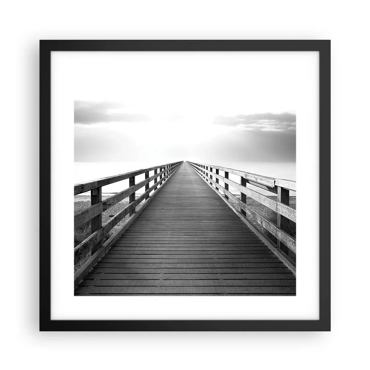 Plakat w czarnej ramie - W siną dal… - 40x40 cm