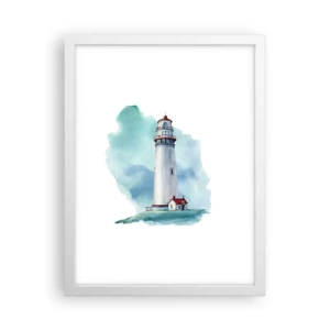 Plakat w białej ramie - Łagodna siostra błękitu - 30x40 cm