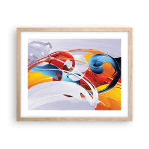 Plakat w ramie jasny dąb - Taniec żywiołów - 50x40 cm