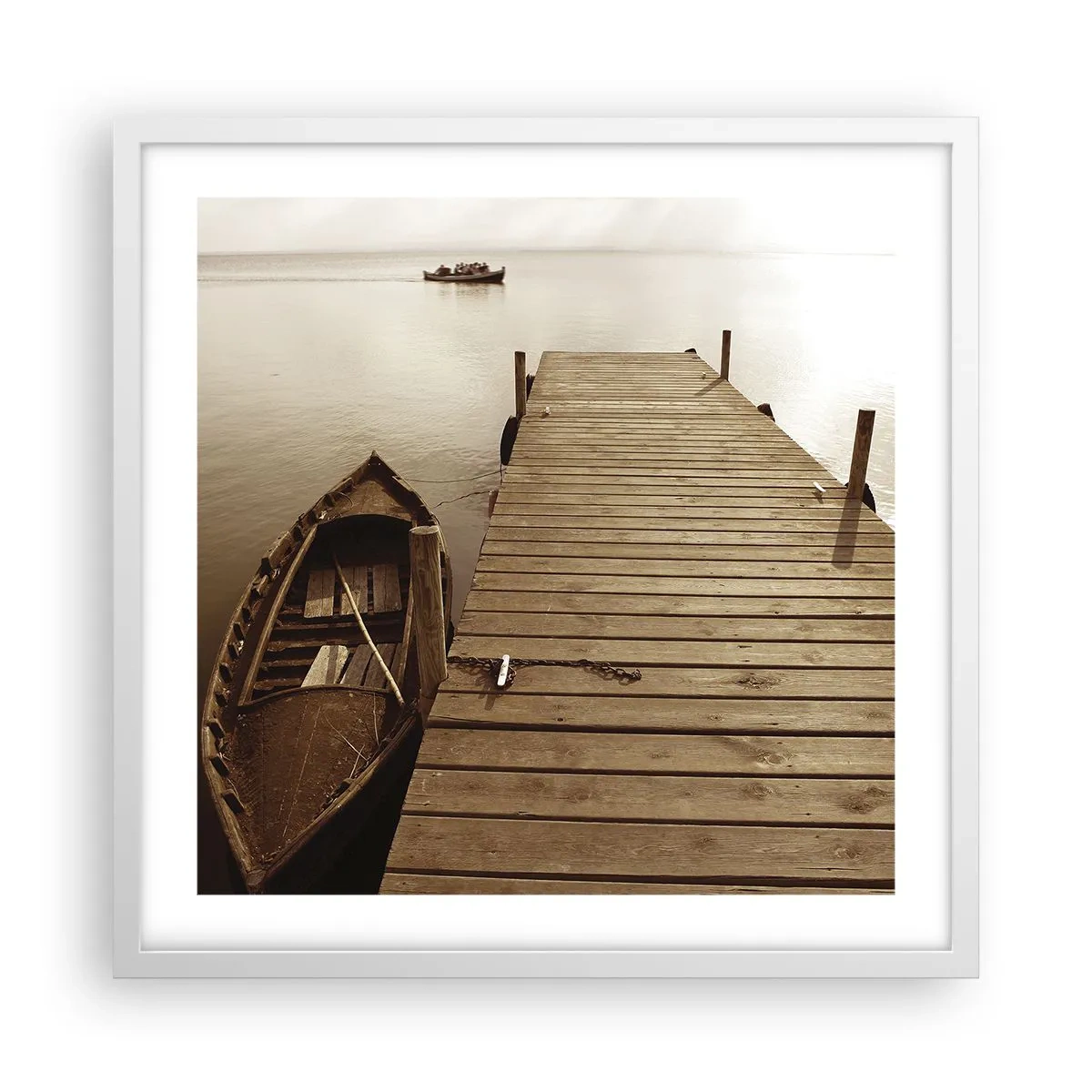 Plakat w białej ramie - Wielki spokój - 50x50 cm