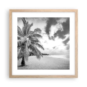 Plakat w ramie jasny dąb - Gdy tęsknisz do samotności… - 40x40 cm