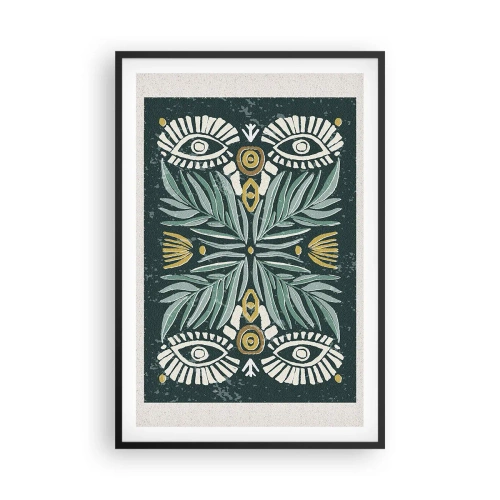 Plakat w czarnej ramie - Jak ludowa wycinanka - 61x91 cm