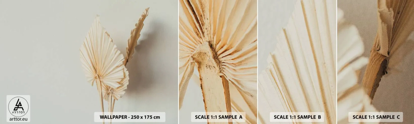 Fototapeta Próbka Samoprzylepna Deluxe Sticker - Gdy potrzebne ukojenie - Jasny, Minimalizm, Liść - 100x30 cm