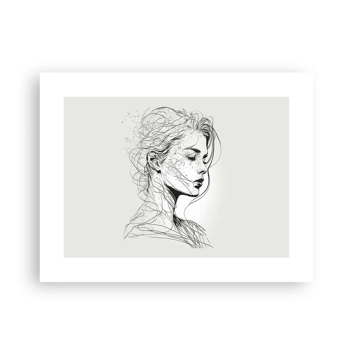 Plakat - Portret w zamyśleniu - 40x30 cm