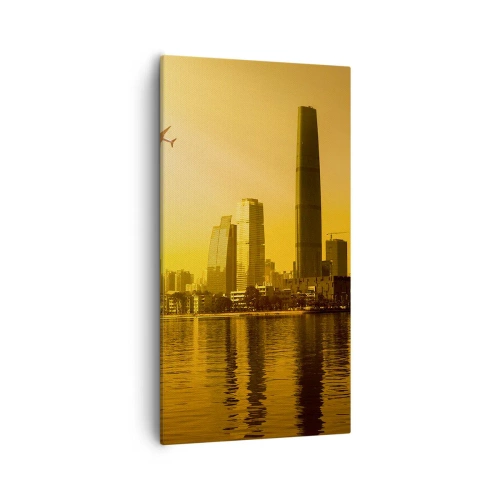 Obraz na płótnie - Złote miasto - 55x100 cm