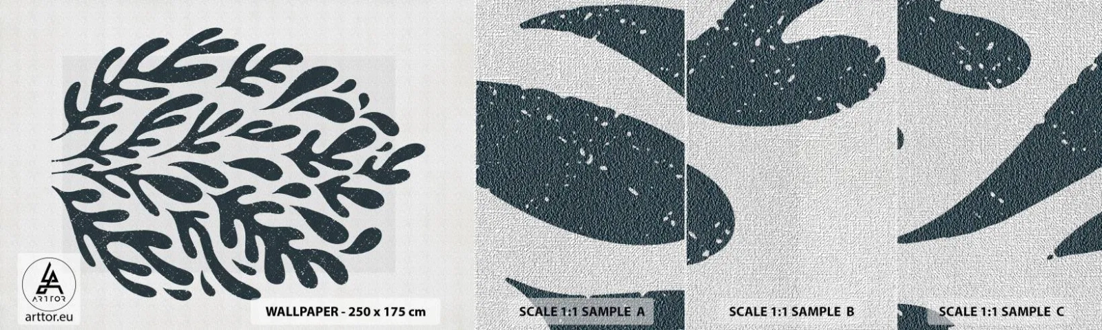 Fototapeta Próbka Premium Canvas - Kształty natury - Boho, Minimalistyczny, Nowoczesny - 100x30 cm