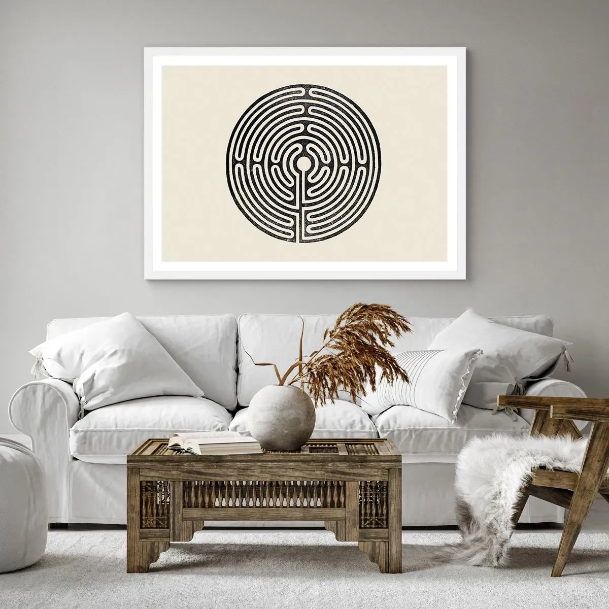 Plakat w białej ramie - Tajemniczy porządek - 50x40 cm