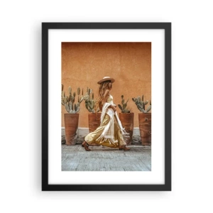 Plakat w czarnej ramie - W stylu hippie - 30x40 cm