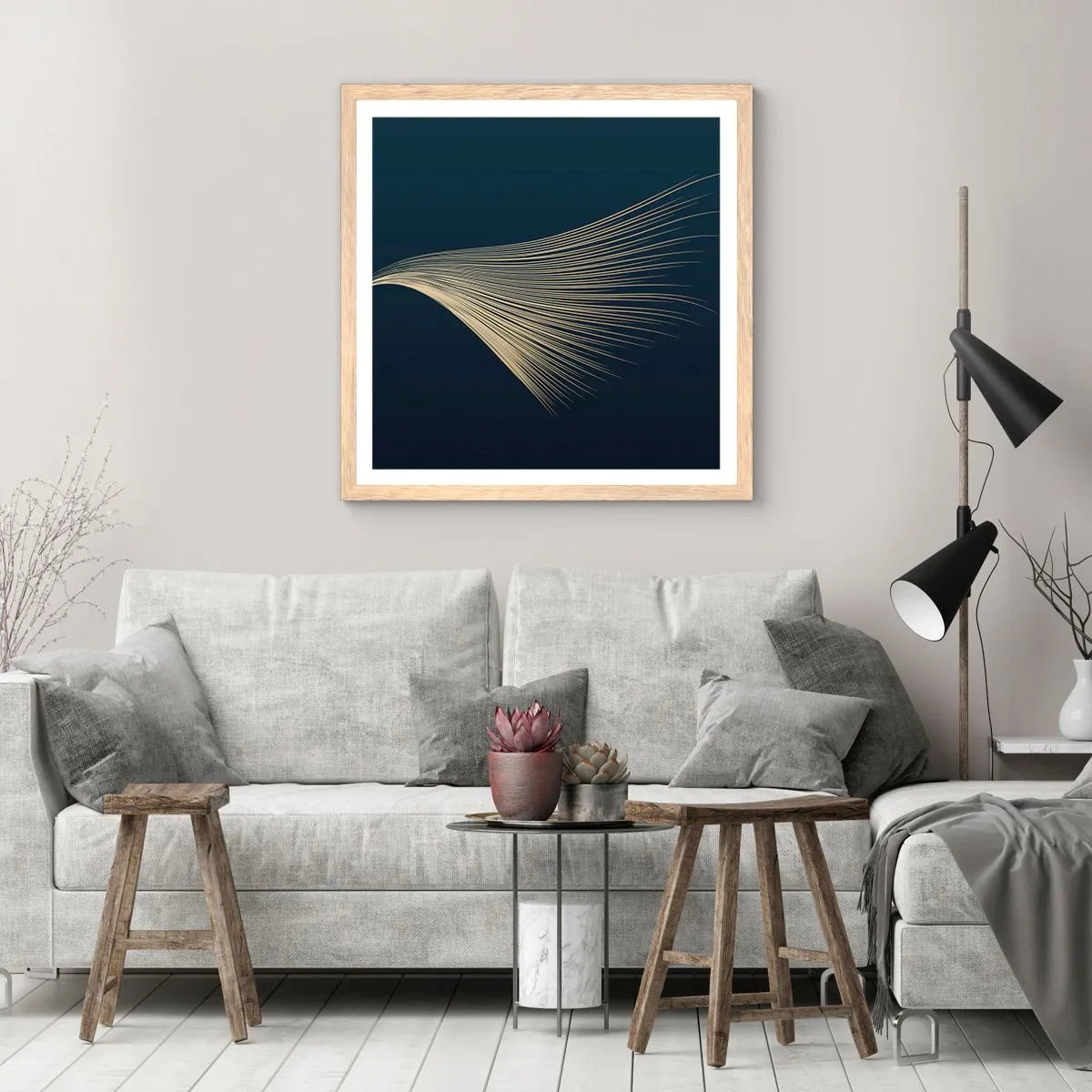 Plakat w ramie jasny dąb - Jak anioła włos - 30x30 cm